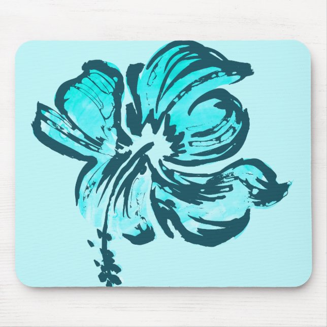 Watercolor Hibiscus Mousepads (Front)