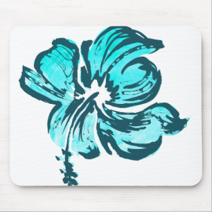 Watercolor Hibiscus Mousepads