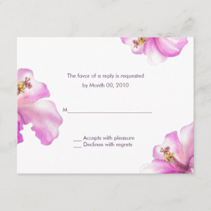 Watercolor Hibiscus reply cards