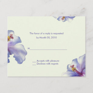 Watercolor Hibiscus reply cards