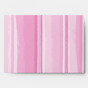 Watercolor Hibiscus Stripes Matching Envelopes