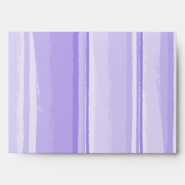 Watercolor Hibiscus Stripes Matching Envelopes (Front)