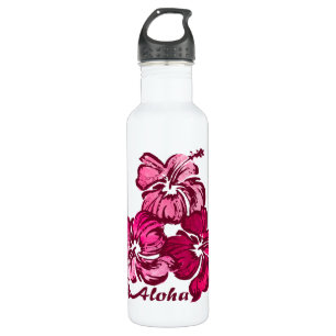 Watercolor Hibiscus Tropical 710 Ml Water Bottle