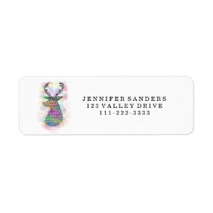 WATERCOLOR HIPSTER TRIBAL DEER PRINT