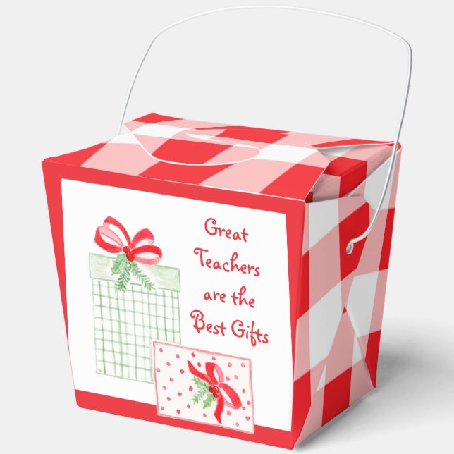 Watercolor Holiday Teachers Best Gifts Favour Box (Front)