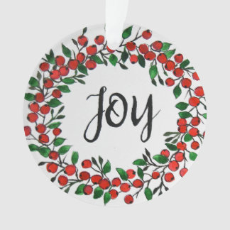 Watercolor Holiday wreath Ornament