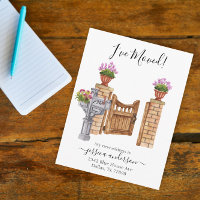 Watercolor Home Moving Announcement I've Moved