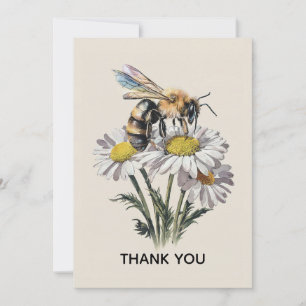 Watercolor Honey Bee Thank You Card