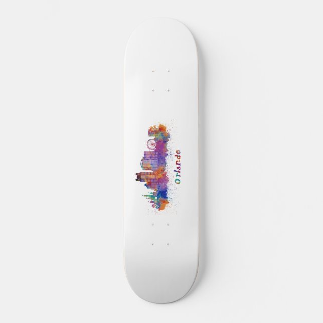 watercolor horizon skateboard (Front)