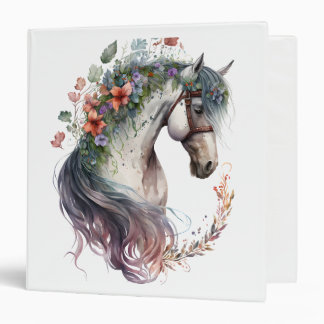Watercolor Horse  Binder