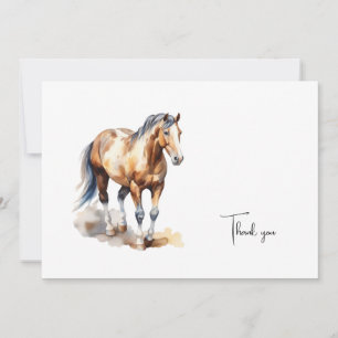 Watercolor Horse Funeral Thank You Card