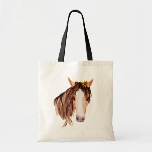 Watercolor Horse, "Life is better..." Tote Bag