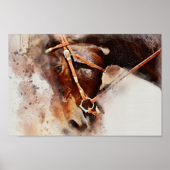 Watercolor Horse Poster (Front)