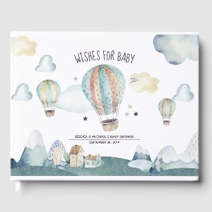 Watercolor Hot Air Balloon Party Guest Book