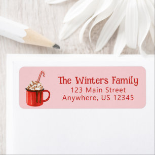 Watercolor Hot Chocolate Cocoa Return Address