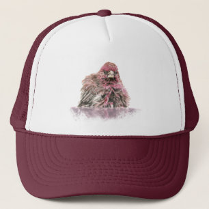 Watercolor House Finch Bird Bath Wildlife  Trucker Hat