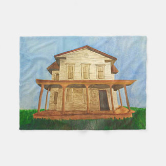 Watercolor House Fleece Blanket