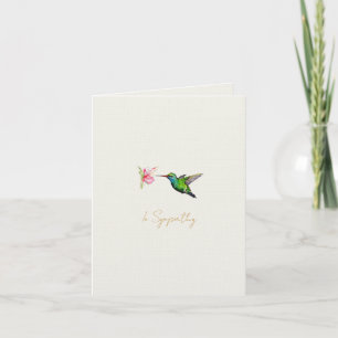 Watercolor Humming bird Sympathy card