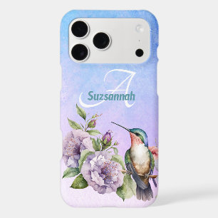  Watercolor Hummingbird and Flowers Personalized 