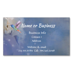 Watercolor Hummingbird Bird, Nature, Wildlife Busi Magnetic Business Card