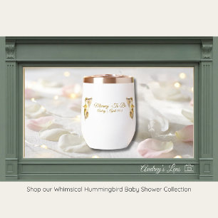 Watercolor Hummingbird & Pastel Clouds Baby Shower
