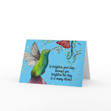 Watercolor Hummingbird Teacher