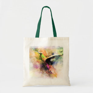 Watercolor hummingbird  tote bag