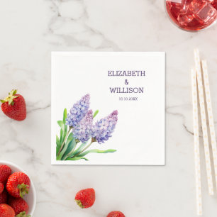 Watercolor Hyacinth Paper Napkin