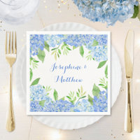Watercolor Hydrangea Blue Floral Wedding