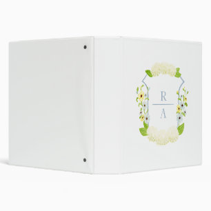 Watercolor Hydrangea Crest Bottle Sticker Binder
