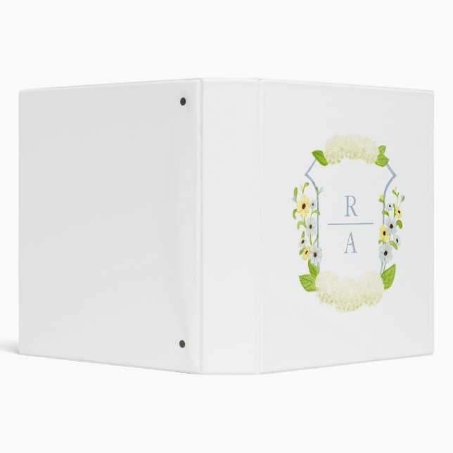 Watercolor Hydrangea Crest Bottle Sticker Binder (Background)