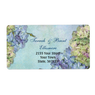 Watercolor Hydrangea Floral - Address Label