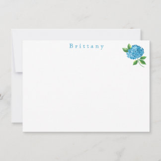 Watercolor Hydrangea Floral  Card