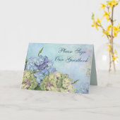 Watercolor Hydrangea Floral - Sign Guestbook Card (Yellow Flower)