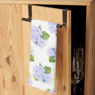 Watercolor Hydrangea Flower Pattern      Kitchen Towel