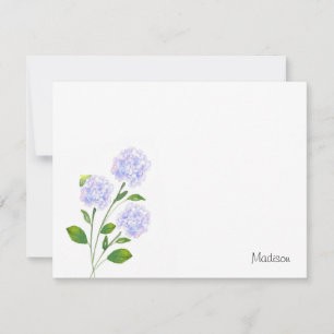 Watercolor Hydrangea Stems  Card