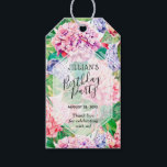 Watercolor Hydrangeas Floral Bridal Shower Gift Tags<br><div class="desc">Elegant watercolor painting of pink, coral and blue hydrangeas and leaves, these birthday party favour gift tags are ready to personalize for any special occasion. Use the Customize Further feature to add or delete text, align text, change the font, font colour and layout. MATCHING invitations available in our store -->...</div>
