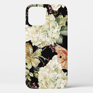 Watercolor Hydrangeas Lilies: Floral Pattern iPhone 12 Case