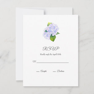 Watercolor Hydrangeas  RSVP Card
