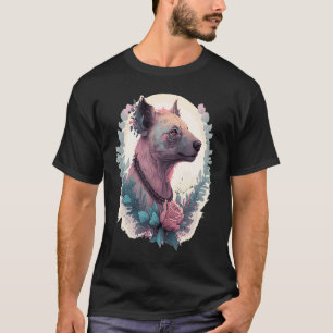 Watercolor Hyena Flower Crown Africa Safari Animal T-Shirt