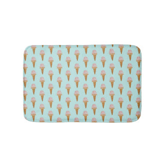 Watercolor Ice Cream Bath Mat (turquoise)