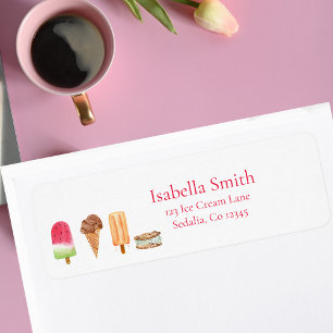 Watercolor Ice Cream & Popsicles Birthday Party