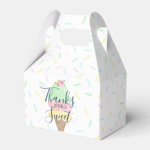 Watercolor Ice Cream Shower  Favor Box