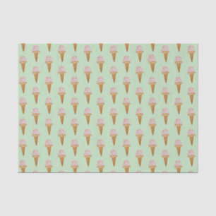 Watercolor Ice Cream Tissue Paper (mint green)