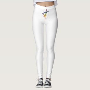 Watercolor ice skater leggings