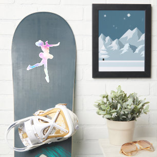 Watercolor Ice Skating Girl