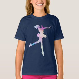 Watercolor Ice Skating Girl T-Shirt