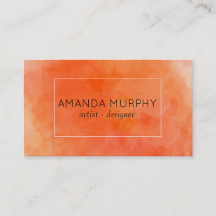 Watercolor II (orange) Business Card