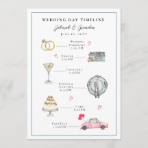 Watercolor Illustrated wedding day