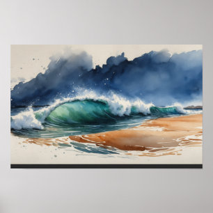 Watercolor Illustration Art#4 Poster